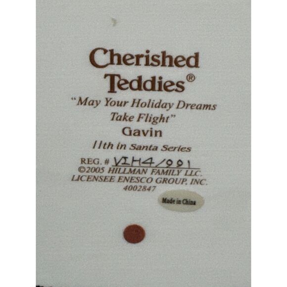 Cherished Teddies Gavin May Your Holiday Dreams Take Flight #4002847 - Picture 7 of 9